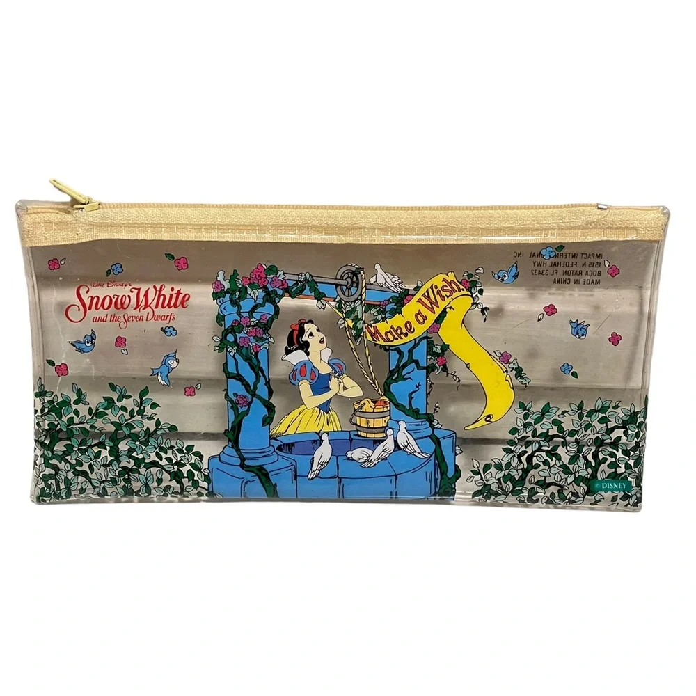 Disney 90s Vintage Snow White & The Seven Dwarfs Clear Pencil Case